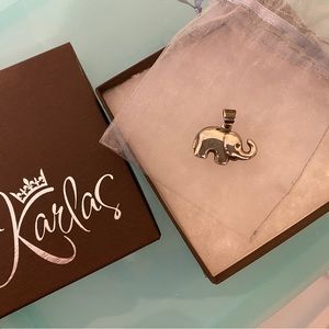 Sterling silver elephant charm